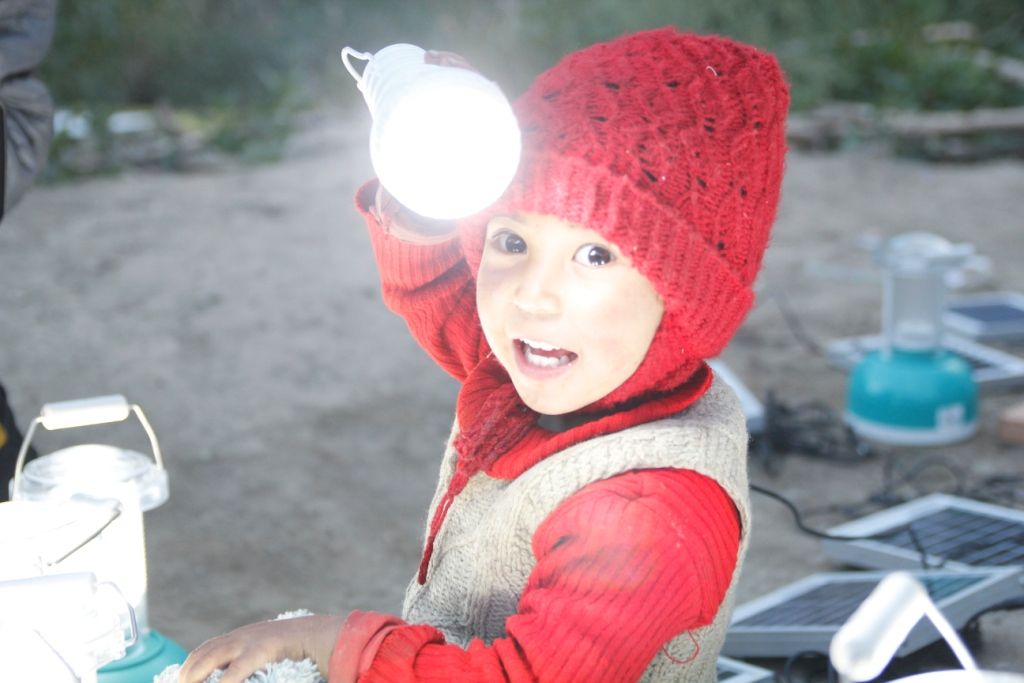 Child with bulb